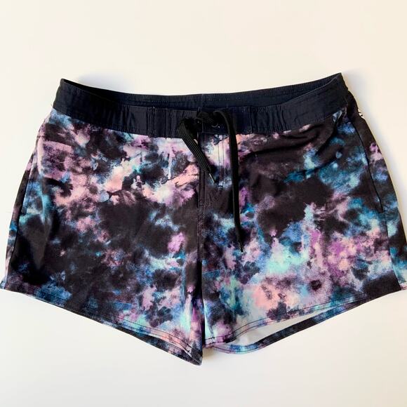 O'rageous Black Blue Purple Swim Board Shorts with Pockets Juniors Medium - Picture 3 of 10